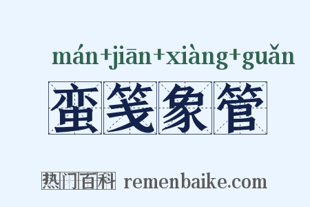 蛮笺象管是什么意思的图片